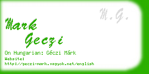 mark geczi business card